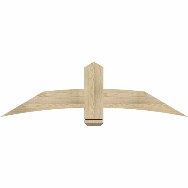 Ekena Millwork Bellingham Rough Sawn Timber Gable Bracket, Douglas Fir, 60"W x 17"H x 2"D x 6"F, 7/12 Pitch GBW060X17X0206BEL00RDF - main